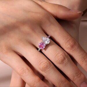 Beautiful pink engagement ring